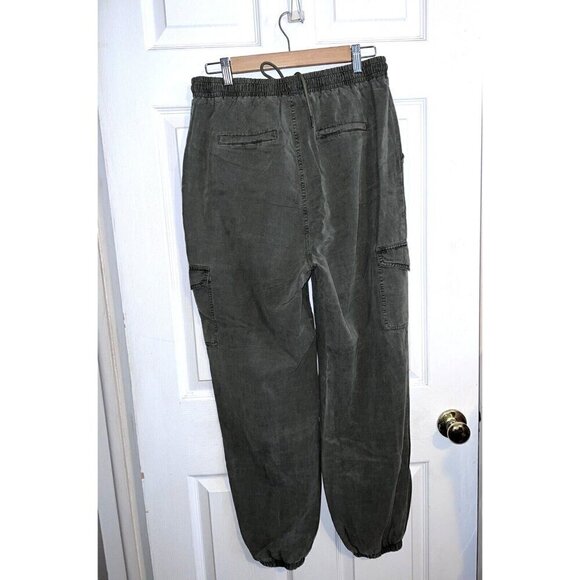 NWT 7 FOR ALL MANKIND Jogger Pants Womens Green Light Wash Drawstring Sz M - Picture 7 of 13